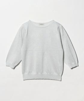 green label relaxing/ラメ 6分袖 ニット プルオーバー/ニット / セーター