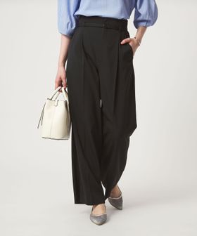 green label relaxing/［size SHORT/TALLあり］サラフール ワイド パンツ ストレッチ 接触冷感 UVカット/スラックス