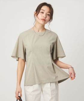 green label relaxing/［size SHORTあり］サラフール タック ブラウス ストレッチ 接触冷感 UVカット/シャツ / ブラウス