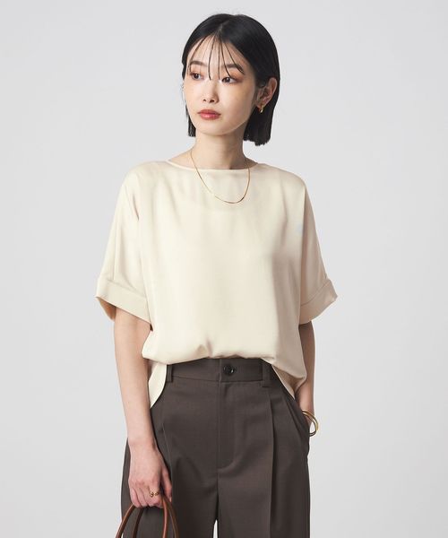 green label relaxing/サテン TEE ブラウス/シャツ / ブラウス