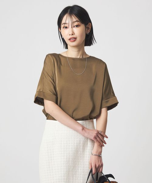 green label relaxing/サテン TEE ブラウス/シャツ / ブラウス