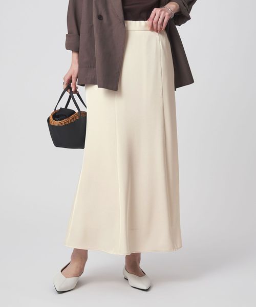 green label relaxing/サテン セミナロー スカート/ミモレ / ロング