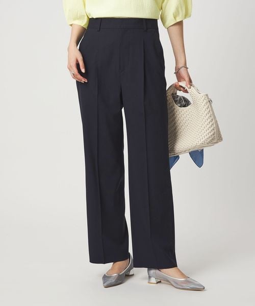 green label relaxing/［size SHORTあり］ライト カチリラ ストレート パンツ/スラックス