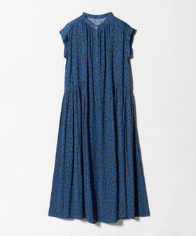 green label relaxing/サテン ギャザー フレンチスリーブ ワンピース/ワンピース