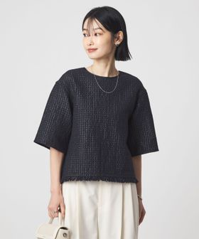 green label relaxing/ラティス ツイードライク プルオーバー/シャツ / ブラウス