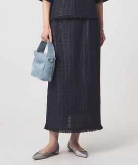green label relaxing/ラティス ツイードライク タイトスカート/ミモレ / ロング