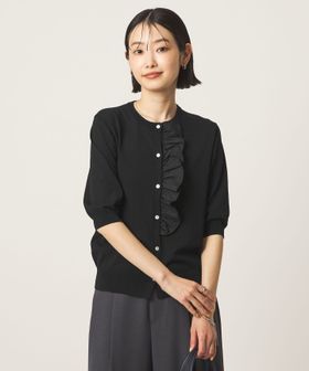 green label relaxing/フリル ショートスリーブ ニット カーディガン/カーディガン / ボレロ