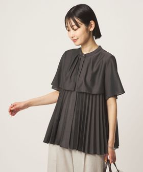 green label relaxing/ヨーク プリーツ ショートスリーブ ブラウス/シャツ / ブラウス