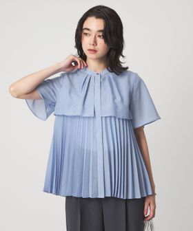 green label relaxing/ヨーク プリーツ ショートスリーブ ブラウス/シャツ / ブラウス