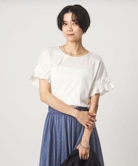 green label relaxing/ソデフリル Tシャツ 汗染み防止/Tシャツ / カットソー