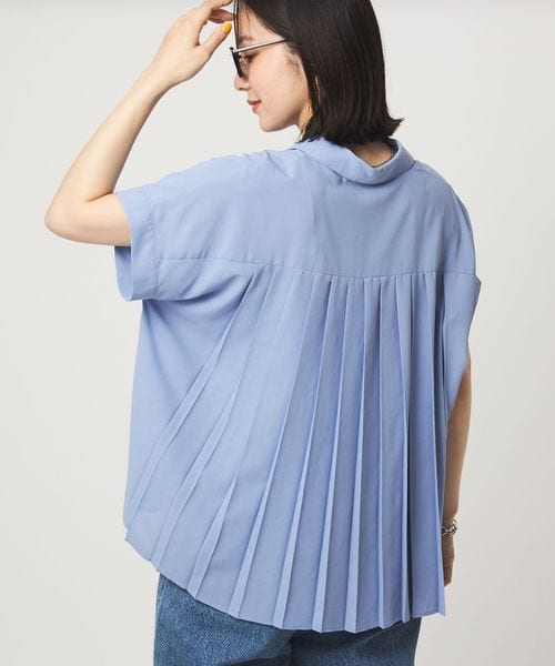 green label relaxing/【WEB限定】＜at ease＞バック プリーツ ブラウス UVカット 通気性/シャツ / ブラウス