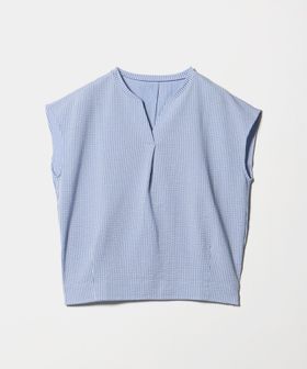 green label relaxing/サッカー タック フレンチスリーブ カットソー UVカット/Tシャツ / カットソー