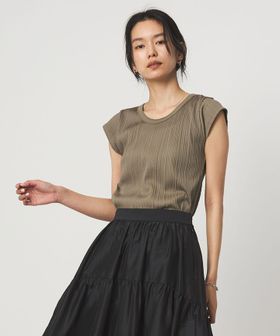 green label relaxing/ランダム ブライトリブ Uネック カットソー/Tシャツ / カットソー