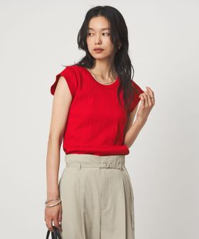 green label relaxing/ランダム ブライトリブ Uネック カットソー/Tシャツ / カットソー