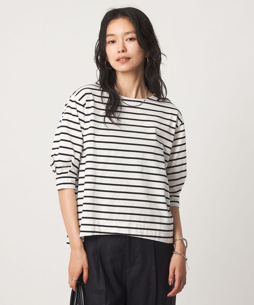 green label relaxing/フォルム スリーブ ボーダー Tシャツ/Tシャツ / カットソー
