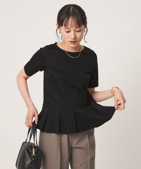 green label relaxing/スムース イレヘム ペプラム カットソー 接触冷感/Tシャツ / カットソー
