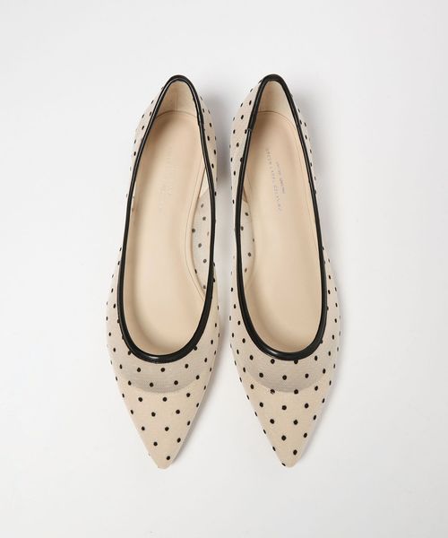 green label relaxing/ポインテッド チュール フラットシューズ/フラットシューズ