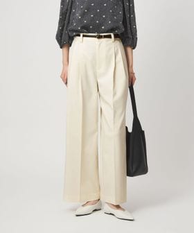 green label relaxing/［size SHORT/TALLあり］ツイル イージー ワイド パンツ オフホワイト/スラックス