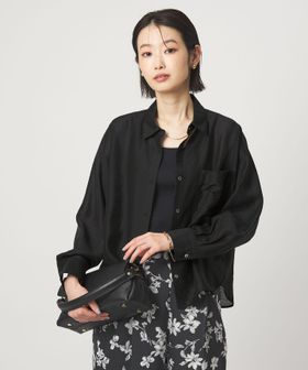 green label relaxing/エアリー シアー ロングスリーブ シャツ ウォッシャブル 接触冷感/シャツ / ブラウス