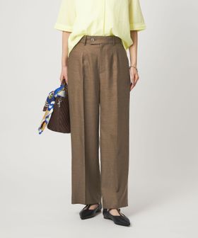 green label relaxing/［size SHORT/TALLあり］リネンライク ストレート パンツ/スラックス