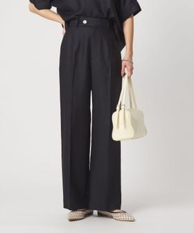 green label relaxing/［size SHORT/TALLあり］リネンライク ストレート パンツ/スラックス