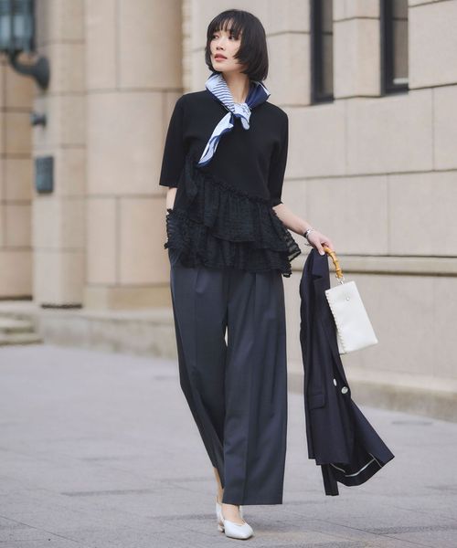 green label relaxing/［size SHORT/TALLあり］Daily Chic コンフィ― ワイド パンツ/スラックス