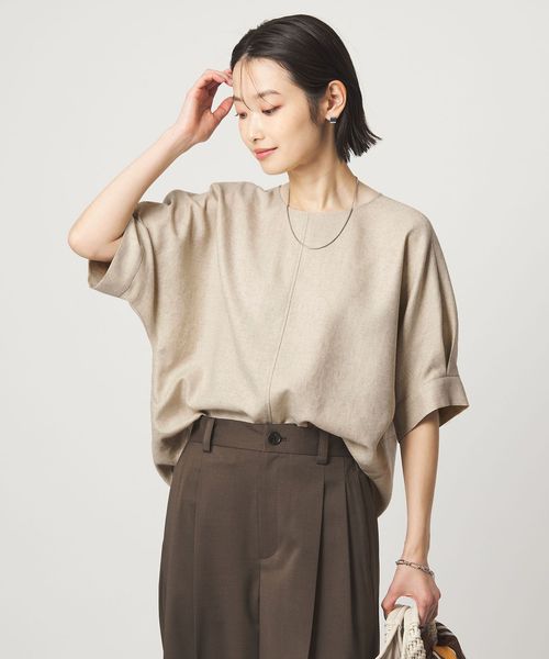 green label relaxing/リネンライク ブラウス マシンウォッシャブル ストレッチ UVカット/シャツ / ブラウス