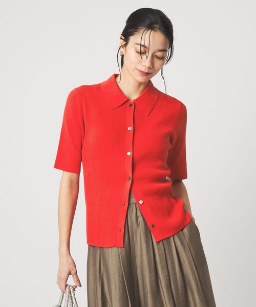 green label relaxing/HIYOKE エリツキ リブ ニット マシンウォッシャブル UVカット 遮熱/ニット / セーター