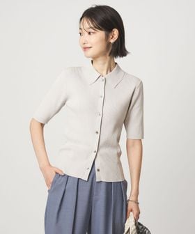 green label relaxing/HIYOKE エリツキ リブ ニット マシンウォッシャブル UVカット 遮熱/ニット / セーター