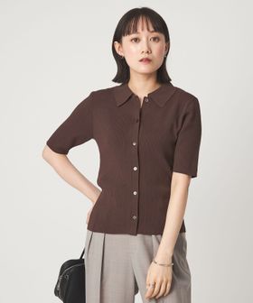 green label relaxing/HIYOKE エリツキ リブ ニット マシンウォッシャブル UVカット 遮熱/ニット / セーター