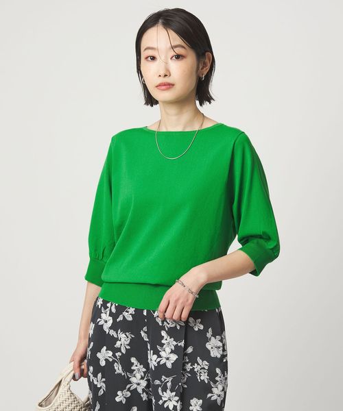 green label relaxing/HIYOKE フォルム スリーブ プルオーバー ニット/ニット / セーター