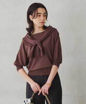 green label relaxing/HIYOKE フォルム スリーブ プルオーバー ニット/ニット / セーター