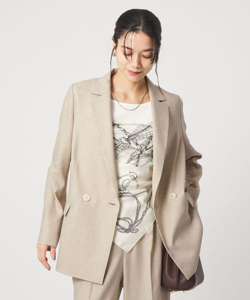 green label relaxing/［size SHORTあり］リネンライク 2B ジャケット/テーラードジャケット