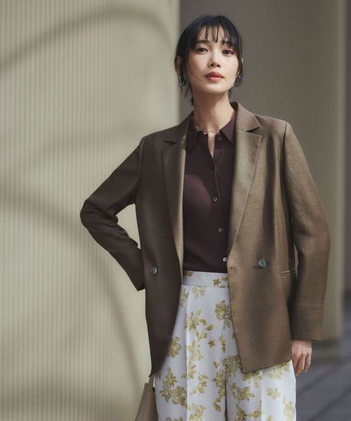 green label relaxing/［size SHORTあり］リネンライク 2B ジャケット/テーラードジャケット