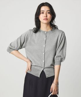 green label relaxing/ラメ フォルム ハーフスリーブ ニット カーディガン ウォッシャブル/カーディガン / ボレロ