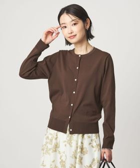 green label relaxing/HIYOKE クルーネック ニット カーディガン マシンウォッシャブル 接触冷感 UVカット 遮熱/カーディガン / ボレロ