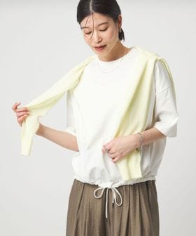 green label relaxing/【WEB限定】＜at ease＞ドロスト カットソー 接触冷感 UVカット 遮熱/Tシャツ / カットソー
