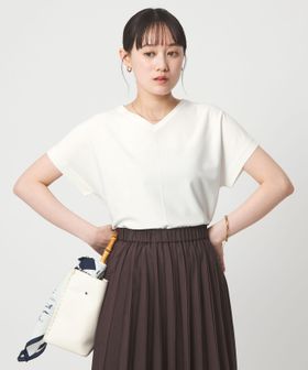 green label relaxing/Vネック プルオーバー ニット ウォッシャブル 接触冷感 UVカット/ニット / セーター