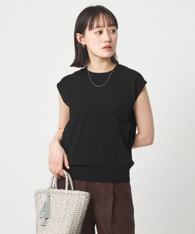 green label relaxing/フレンチスリーブ ニット ウォッシャブル 接触冷感 UVカット/ニット / セーター