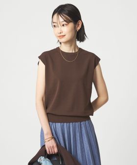 green label relaxing/フレンチスリーブ ニット ウォッシャブル 接触冷感 UVカット/ニット / セーター