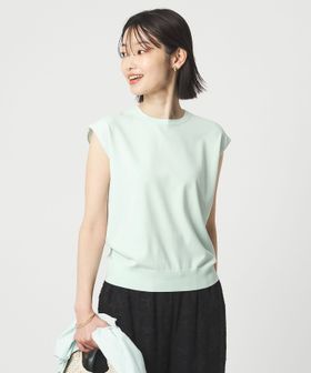 green label relaxing/フレンチスリーブ ニット ウォッシャブル 接触冷感 UVカット/ニット / セーター
