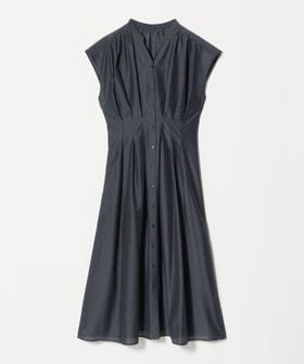 green label relaxing/シアー タック フレア フレンチスリーブ ワンピース/ワンピース