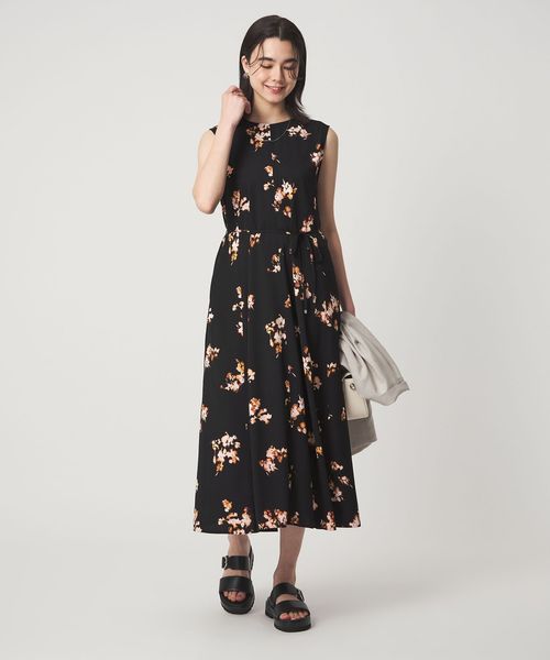 green label relaxing/［size SHORTあり］フラワー テント ワンピース マシンウォッシャブル・接触冷感/ワンピース