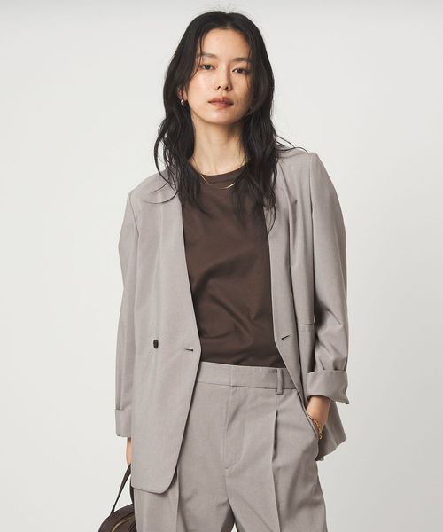 green label relaxing/［size SHORT/TALLあり］トリアセ ノーラペル ジャケット /セットアップ ジャケット