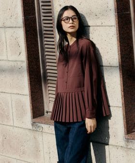 green label relaxing/［size SHORTあり］スソ プリーツ シャツ マシンウォッシャブル 吸水速乾/シャツ / ブラウス