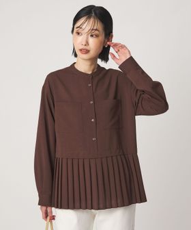 green label relaxing/［size SHORTあり］スソ プリーツ シャツ マシンウォッシャブル 吸水速乾/シャツ / ブラウス