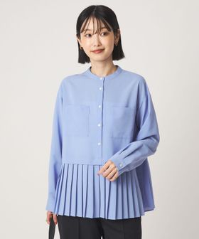 green label relaxing/［size SHORTあり］スソ プリーツ シャツ マシンウォッシャブル 吸水速乾/シャツ / ブラウス