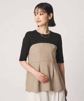 green label relaxing/ネップツイル ドッキング プルオーバー ウォッシャブル/シャツ / ブラウス