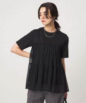 green label relaxing/ドットチュール ティアード プルオーバー カットソー/Tシャツ / カットソー