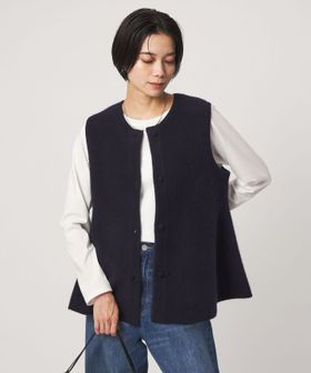 green label relaxing/FOXブレンド セッケツ ニット ジレ/ベスト
